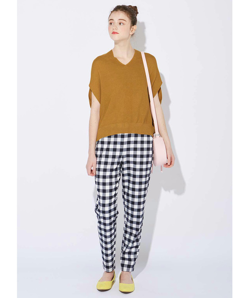 シロップ．（シロップ．）の「後ろボリュームのＶネックニットトップス（ニット/セーター・レディース・マスタード/カーキ・SMALL/LARGE/MEDIUM/XX-LARGE/X-LARGE）」の7枚目の写真