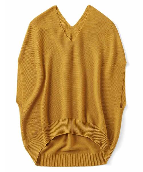 シロップ．（シロップ．）の「後ろボリュームのＶネックニットトップス（ニット/セーター・レディース・マスタード/カーキ・SMALL/LARGE/MEDIUM/XX-LARGE/X-LARGE）」の12枚目の写真