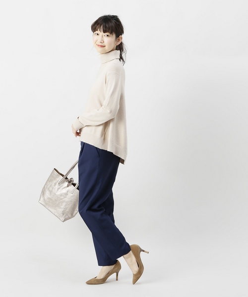 JOINT WORKS(ジョイントワークス)の「《追加》タートルネックプルオーバー(ニット/セーター・レディース・サックスブルー/アイボリー・FREE)」の4枚目の写真