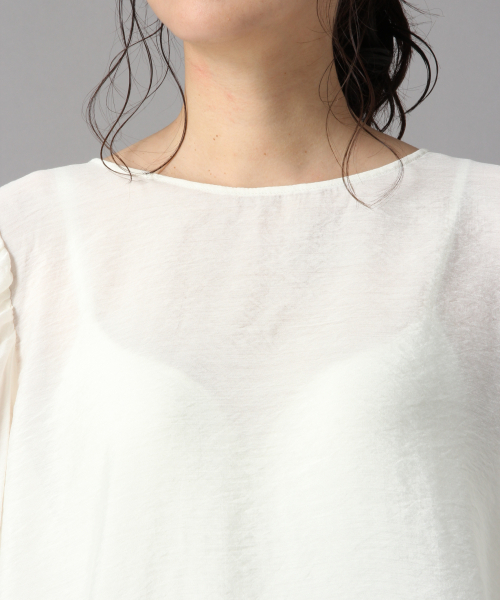 LOWRYS FARM（ローリーズファーム）の「【前後着用可能】ソデボリュームブラウス 843855（シャツ/ブラウス・レディース・アイボリー/イエロー/ブラック・FREE）」の6枚目の写真