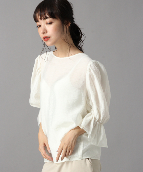 LOWRYS FARM（ローリーズファーム）の「【前後着用可能】ソデボリュームブラウス 843855（シャツ/ブラウス・レディース・アイボリー/イエロー/ブラック・FREE）」の12枚目の写真