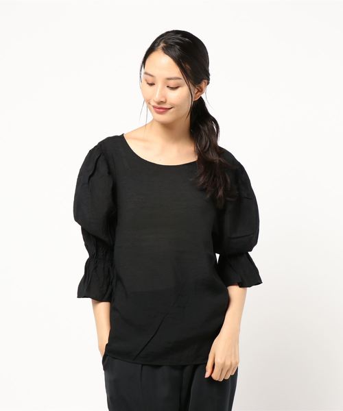 LOWRYS FARM（ローリーズファーム）の「【前後着用可能】ソデボリュームブラウス 843855（シャツ/ブラウス・レディース・アイボリー/イエロー/ブラック・FREE）」の18枚目の写真