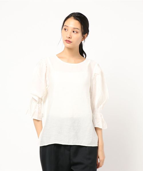 LOWRYS FARM（ローリーズファーム）の「【前後着用可能】ソデボリュームブラウス 843855（シャツ/ブラウス・レディース・アイボリー/イエロー/ブラック・FREE）」の19枚目の写真