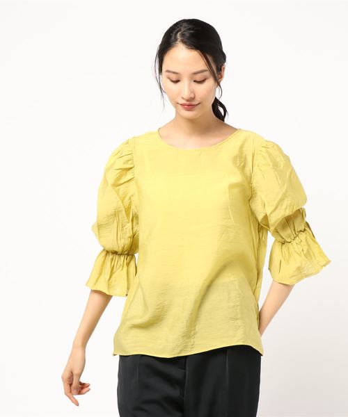 LOWRYS FARM（ローリーズファーム）の「【前後着用可能】ソデボリュームブラウス 843855（シャツ/ブラウス・レディース・アイボリー/イエロー/ブラック・FREE）」の20枚目の写真