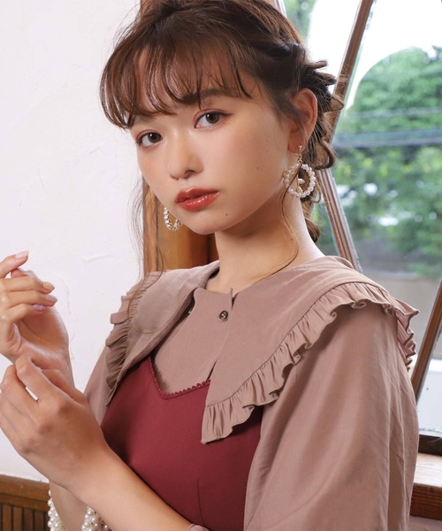 one after another NICE CLAUP（ワンアフターアナザーナイスクラップ）の「後ろレースアップミニ丈ジャンパースカート（ジャンパースカート・レディース・ブラック/ブラウン系その他/ベージュ系その他/ボルドー/モカ/チェック・FREE）」の19枚目の写真