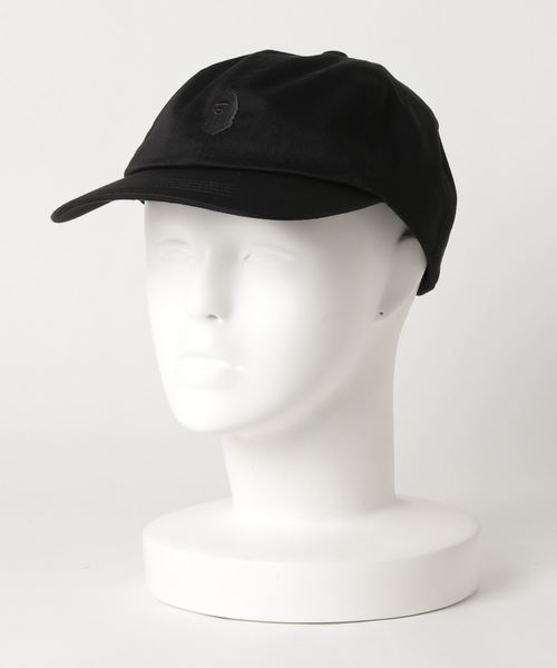 A BATHING APE(アベイシングエイプ)の「APE HEAD ONE POINT PANEL CAP M(キャップ)」|ブラック