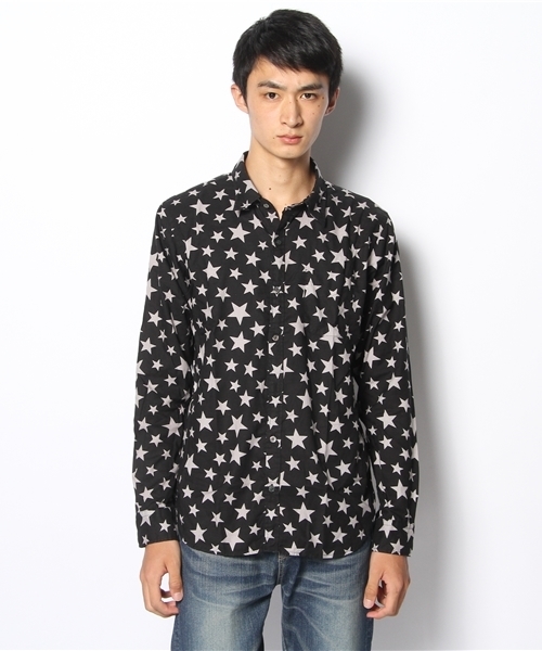 BEAMS（ビームス）の「◎BEAMS / スタープリント ミニレギュラー L/S シャツ（シャツ/ブラウス・メンズ・ネイビー/ブラック・LARGE/MEDIUM/SMALL）」の13枚目の写真