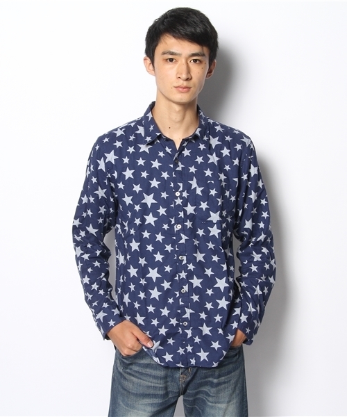 BEAMS（ビームス）の「◎BEAMS / スタープリント ミニレギュラー L/S シャツ（シャツ/ブラウス・メンズ・ネイビー/ブラック・LARGE/MEDIUM/SMALL）」の15枚目の写真