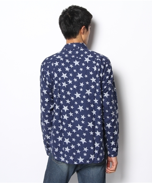 BEAMS（ビームス）の「◎BEAMS / スタープリント ミニレギュラー L/S シャツ（シャツ/ブラウス・メンズ・ネイビー/ブラック・LARGE/MEDIUM/SMALL）」の5枚目の写真