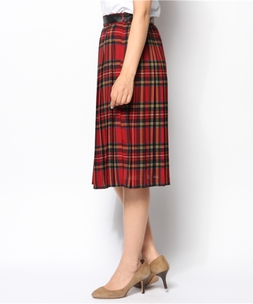 ROSE BUD（ローズバッド）の「LSK-14207 LOW/W PLEATED SKIRT（スカート・レディース・レッド/ブルー・ONE SIZE）」の9枚目の写真