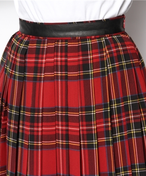 ROSE BUD（ローズバッド）の「LSK-14207 LOW/W PLEATED SKIRT（スカート・レディース・レッド/ブルー・ONE SIZE）」の7枚目の写真