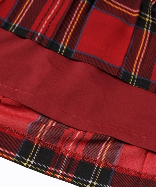 ROSE BUD（ローズバッド）の「LSK-14207 LOW/W PLEATED SKIRT（スカート・レディース・レッド/ブルー・ONE SIZE）」の4枚目の写真