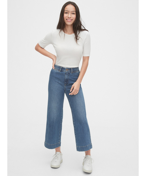  足長効果ハイライズ ワイドレッグ トラック パンツ Ressaca パンツ サイドライン ワイドシルエットイージートラック