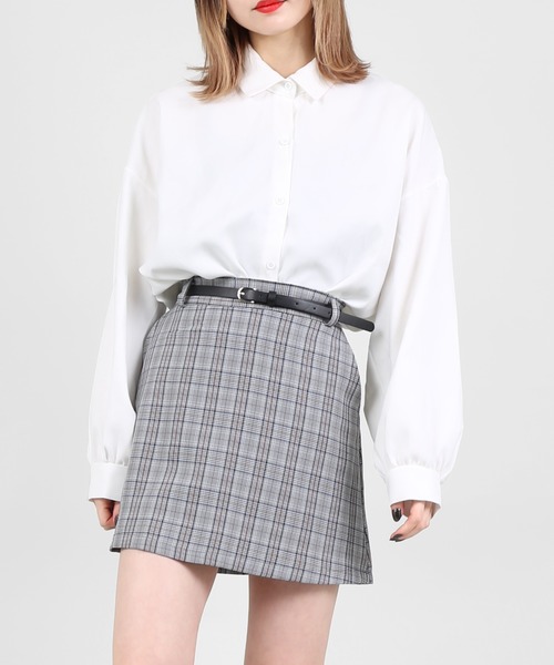 DING（ディング）の「DING/ボリューム袖シャツ（シャツ/ブラウス・レディース・ベージュ/ピンク/ホワイト・FREE）」の2枚目の写真