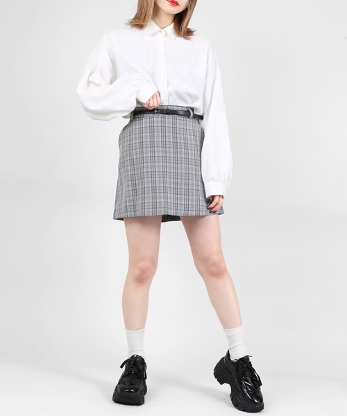 DING（ディング）の「DING/ボリューム袖シャツ（シャツ/ブラウス・レディース・ベージュ/ピンク/ホワイト・FREE）」の12枚目の写真