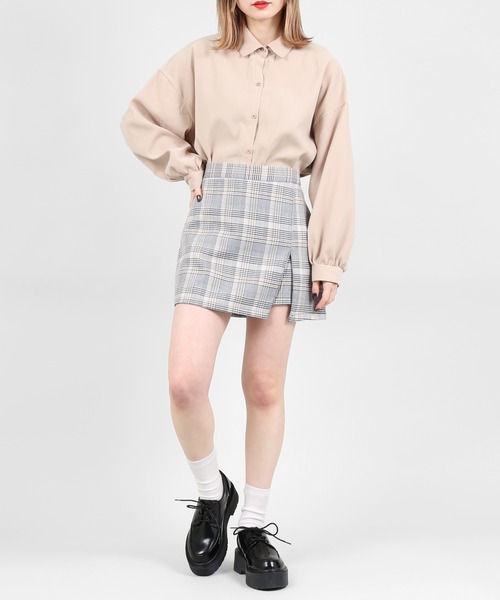 DING（ディング）の「DING/ボリューム袖シャツ（シャツ/ブラウス・レディース・ベージュ/ピンク/ホワイト・FREE）」の4枚目の写真