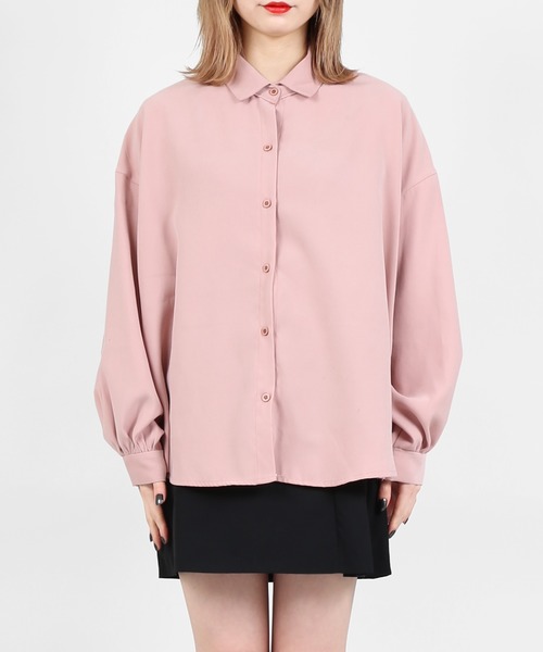 DING（ディング）の「DING/ボリューム袖シャツ（シャツ/ブラウス・レディース・ベージュ/ピンク/ホワイト・FREE）」の10枚目の写真