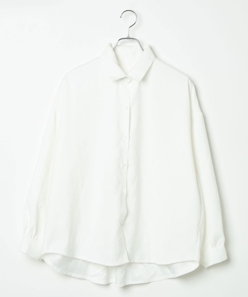 DING（ディング）の「DING/ボリューム袖シャツ（シャツ/ブラウス・レディース・ベージュ/ピンク/ホワイト・FREE）」の5枚目の写真