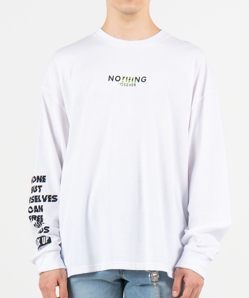 WEGO（ウィゴー）の「WEGO/フラッシュロゴ刺繍ロンT（Tシャツ/カットソー・メンズ・ターコイズブルー/ホワイト/ブラック・LARGE/MEDIUM）」の7枚目の写真