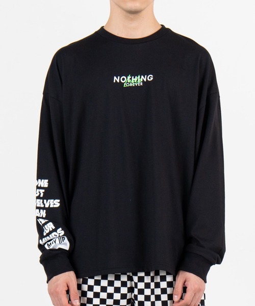 WEGO（ウィゴー）の「WEGO/フラッシュロゴ刺繍ロンT（Tシャツ/カットソー・メンズ・ターコイズブルー/ホワイト/ブラック・LARGE/MEDIUM）」の5枚目の写真