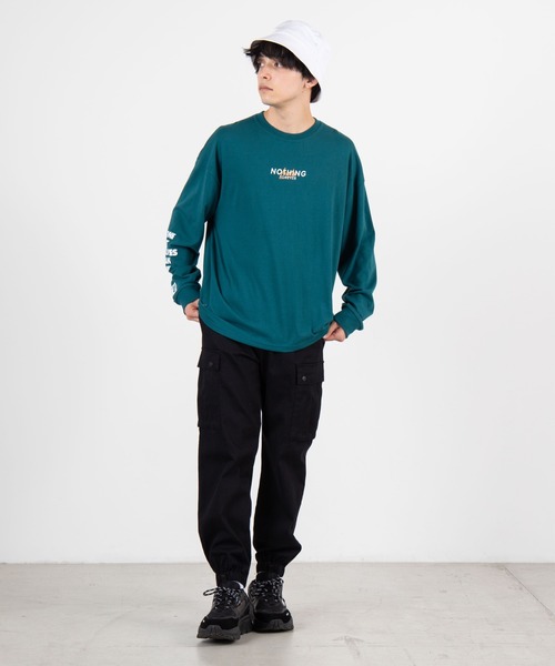 WEGO（ウィゴー）の「WEGO/フラッシュロゴ刺繍ロンT（Tシャツ/カットソー・メンズ・ターコイズブルー/ホワイト/ブラック・LARGE/MEDIUM）」の22枚目の写真