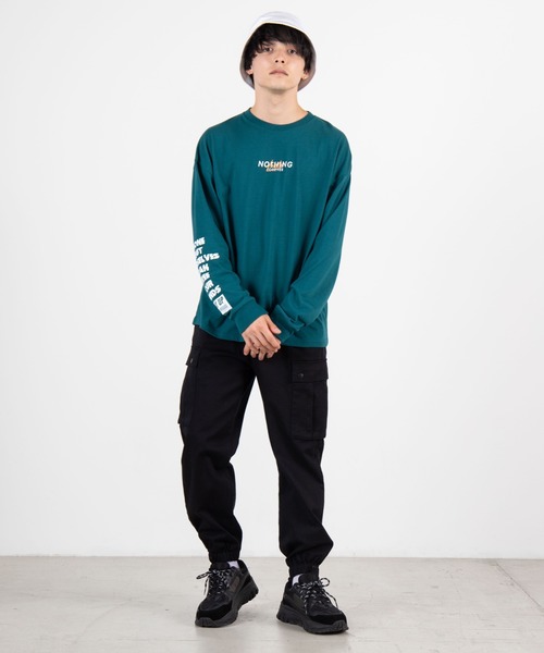 WEGO（ウィゴー）の「WEGO/フラッシュロゴ刺繍ロンT（Tシャツ/カットソー・メンズ・ターコイズブルー/ホワイト/ブラック・LARGE/MEDIUM）」の20枚目の写真