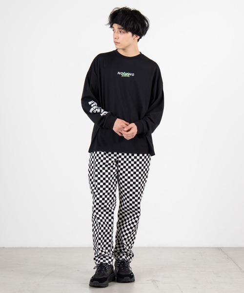 WEGO（ウィゴー）の「WEGO/フラッシュロゴ刺繍ロンT（Tシャツ/カットソー・メンズ・ターコイズブルー/ホワイト/ブラック・LARGE/MEDIUM）」の17枚目の写真