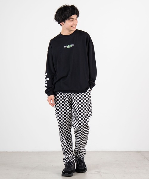 WEGO（ウィゴー）の「WEGO/フラッシュロゴ刺繍ロンT（Tシャツ/カットソー・メンズ・ターコイズブルー/ホワイト/ブラック・LARGE/MEDIUM）」の9枚目の写真