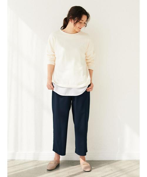 Green　Parks（グリーンパークス）の「裾切替ロンT＊（Tシャツ/カットソー・レディース・オフホワイト/グレー系その他3/ブルー系その他4・FREE）」の9枚目の写真
