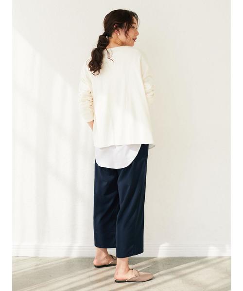 Green　Parks（グリーンパークス）の「裾切替ロンT＊（Tシャツ/カットソー・レディース・オフホワイト/グレー系その他3/ブルー系その他4・FREE）」の8枚目の写真