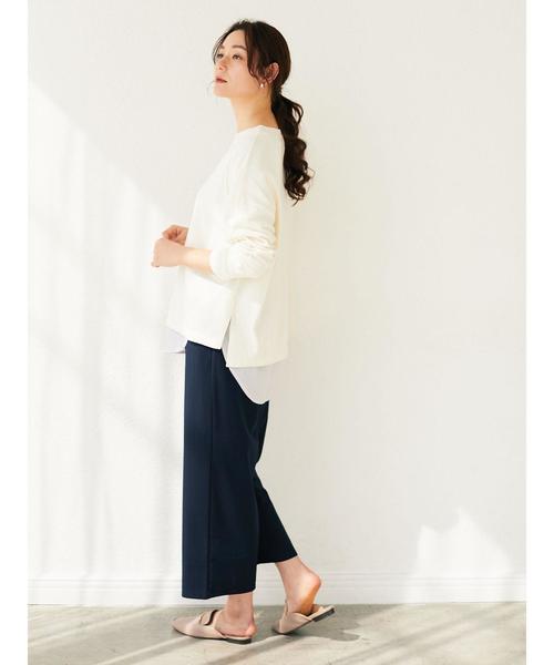 Green　Parks（グリーンパークス）の「裾切替ロンT＊（Tシャツ/カットソー・レディース・オフホワイト/グレー系その他3/ブルー系その他4・FREE）」の7枚目の写真