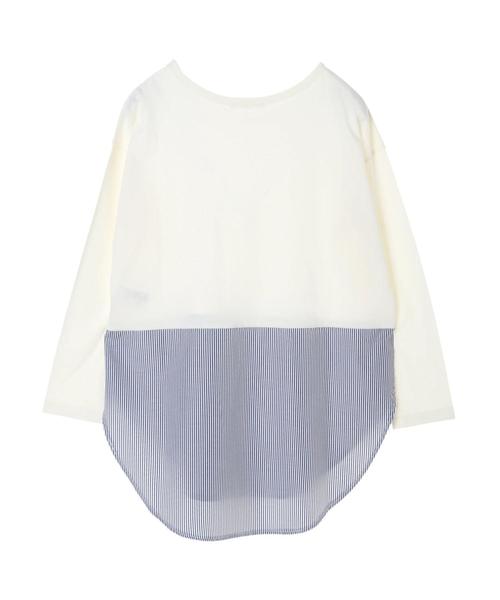 Green　Parks（グリーンパークス）の「裾切替ロンT＊（Tシャツ/カットソー・レディース・オフホワイト/グレー系その他3/ブルー系その他4・FREE）」の6枚目の写真