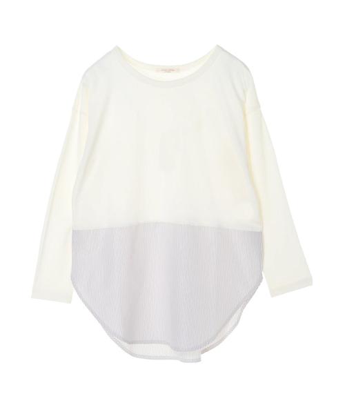 Green　Parks（グリーンパークス）の「裾切替ロンT＊（Tシャツ/カットソー・レディース・オフホワイト/グレー系その他3/ブルー系その他4・FREE）」の21枚目の写真