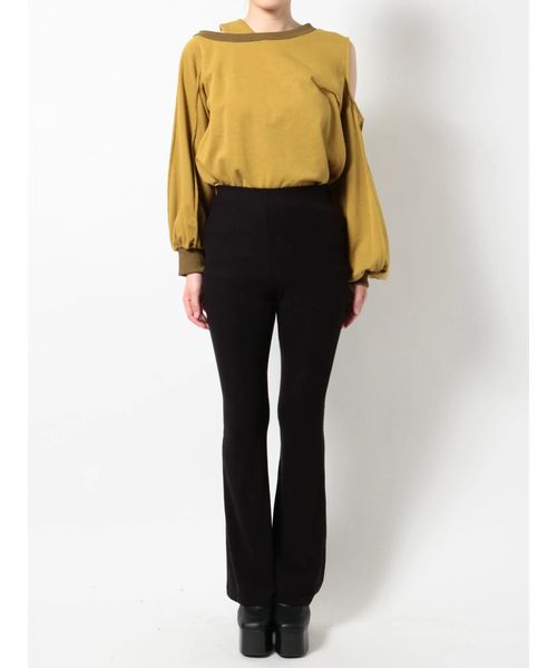 EMODA（エモダ）の「フィットフレアパンツ（その他パンツ・レディース・ブラック/パープル/ブラウン・SMALL/MEDIUM/FREE）」の5枚目の写真