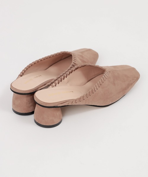 natural couture（ナチュラルクチュール）の「かがり変形ヒールミュール（その他シューズ・レディース・ブラック/ベージュ/オレンジ/アイボリー・MEDIUM/LARGE）」の8枚目の写真