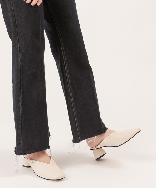 natural couture（ナチュラルクチュール）の「かがり変形ヒールミュール（その他シューズ・レディース・ブラック/ベージュ/オレンジ/アイボリー・MEDIUM/LARGE）」の15枚目の写真