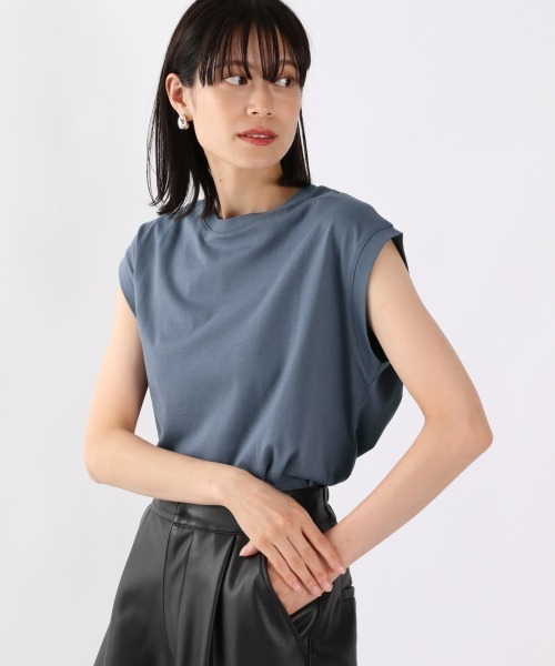 LOWRYS FARM（ローリーズファーム）の「ＵＳＡドルマンノースリーブ　893844（Tシャツ/カットソー・レディース・ホワイト/ブラック/ダークブラウン/ブルー・FREE）」の4枚目の写真