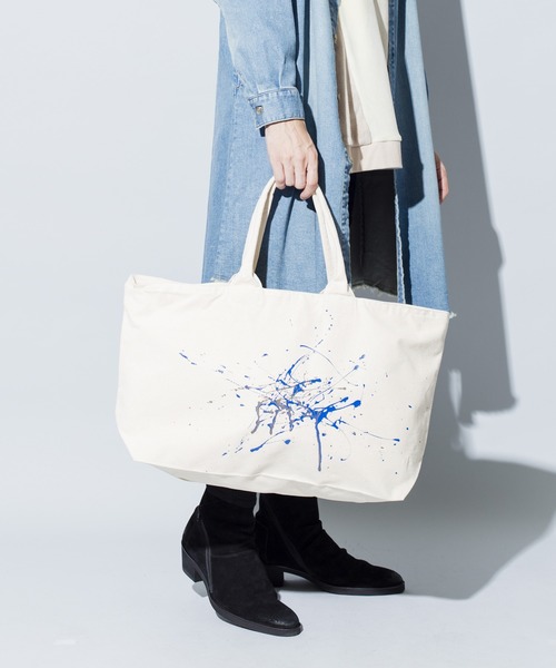 NO ID.（ノーアイディ）の「ペイントトートバッグ（トートバッグ