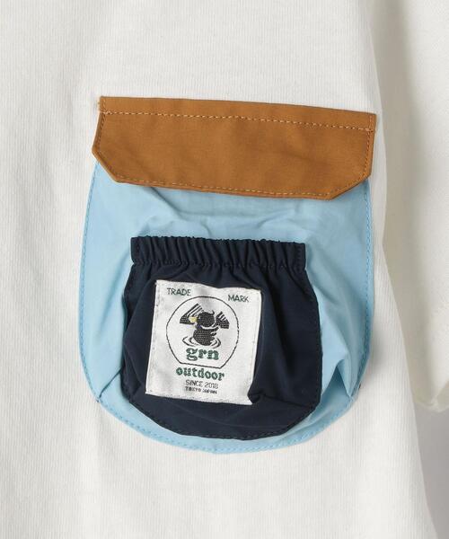 grn(ジーアールエヌ)の「〔別注〕grn outdoor CAMPTEE/ ポケットモチーフ(Tシャツ/カットソー・キッズ・ブラック/ホワイト・L(145-155cm)/S(105-115cm)/M(125-135cm))」の8枚目の写真