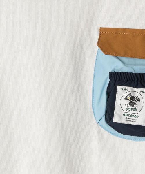 grn(ジーアールエヌ)の「〔別注〕grn outdoor CAMPTEE/ ポケットモチーフ(Tシャツ/カットソー・キッズ・ブラック/ホワイト・L(145-155cm)/S(105-115cm)/M(125-135cm))」の6枚目の写真