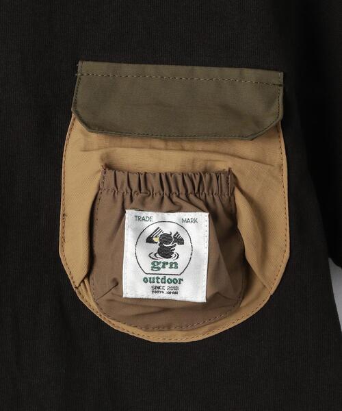 grn(ジーアールエヌ)の「〔別注〕grn outdoor CAMPTEE/ ポケットモチーフ(Tシャツ/カットソー・キッズ・ブラック/ホワイト・L(145-155cm)/S(105-115cm)/M(125-135cm))」の4枚目の写真