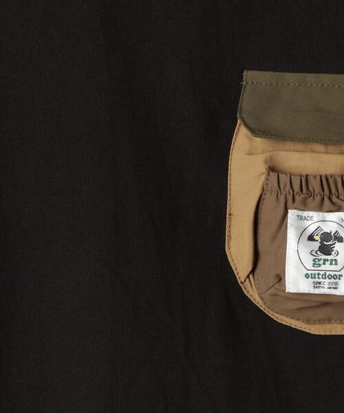 grn(ジーアールエヌ)の「〔別注〕grn outdoor CAMPTEE/ ポケットモチーフ(Tシャツ/カットソー・キッズ・ブラック/ホワイト・L(145-155cm)/S(105-115cm)/M(125-135cm))」の3枚目の写真