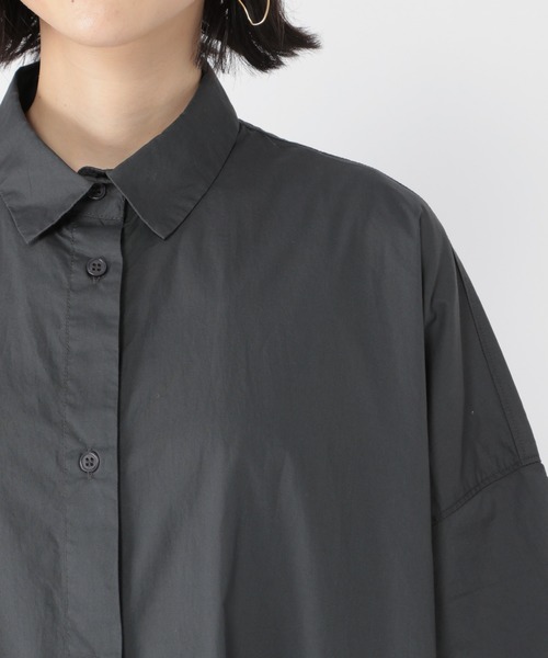 studio CLIP(スタディオクリップ)の「タイプライターシャツワンピース(ワンピース・レディース・スモーク/ブラウン/オフホワイト・FREE)」の10枚目の写真