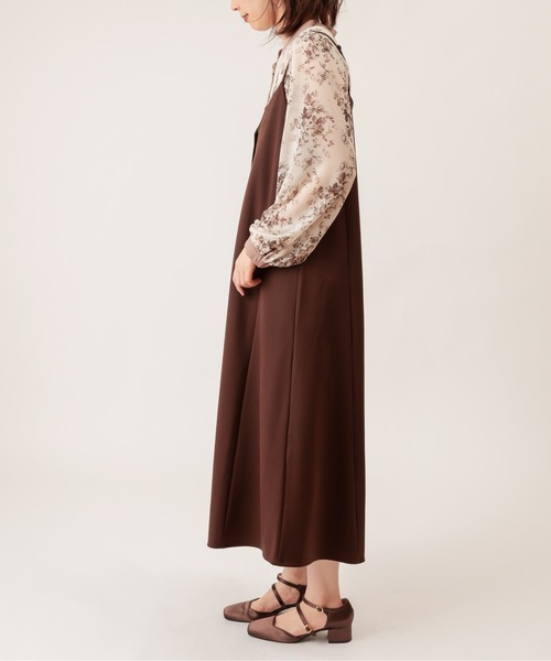 natural couture（ナチュラルクチュール）の「モクロディフレアキャミワンピース（ワンピース・レディース・ダークブラウン/ベージュ/ピンク/ライトベージュ/ブラック・FREE）」の19枚目の写真