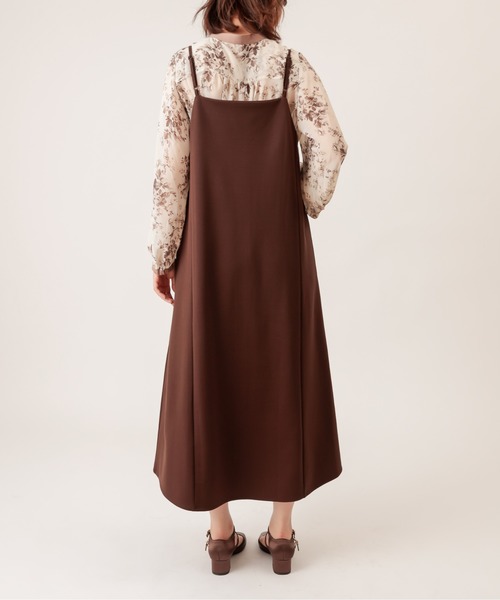 natural couture（ナチュラルクチュール）の「モクロディフレアキャミワンピース（ワンピース・レディース・ダークブラウン/ベージュ/ピンク/ライトベージュ/ブラック・FREE）」の20枚目の写真