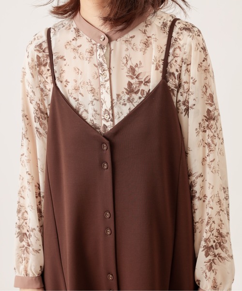 natural couture（ナチュラルクチュール）の「モクロディフレアキャミワンピース（ワンピース・レディース・ダークブラウン/ベージュ/ピンク/ライトベージュ/ブラック・FREE）」の21枚目の写真