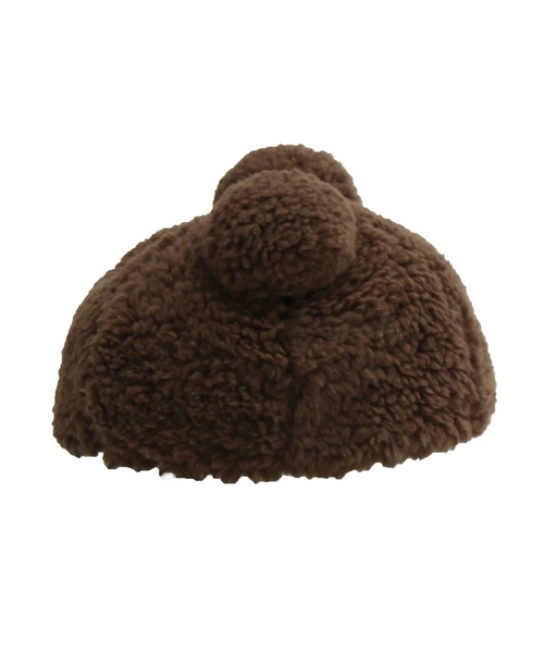 14+(イチヨンプラス)の「キッズくまさんベレー帽(ハンチング/ベレー帽・キッズ・ベージュ/ブラウン・SMALL/MEDIUM)」の4枚目の写真