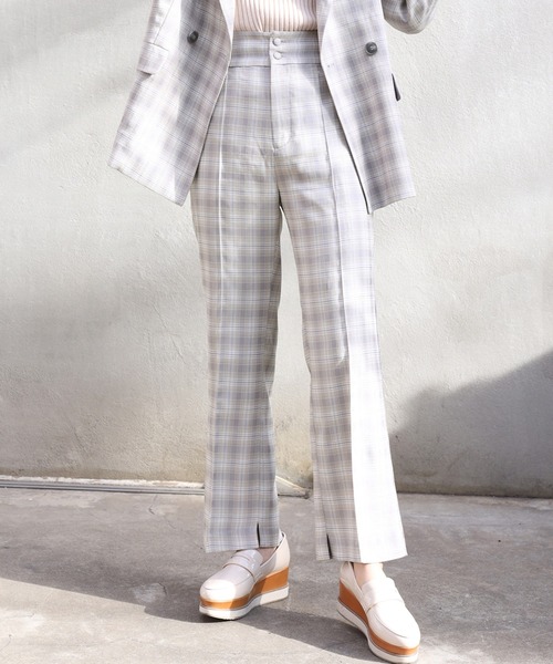 one after another NICE CLAUP（ワンアフターアナザーナイスクラップ）の「スラックスパンツ（スラックス・レディース・アイボリー/グレー系その他/ベージュ系その他/ミント・SMALL/MEDIUM）」の2枚目の写真