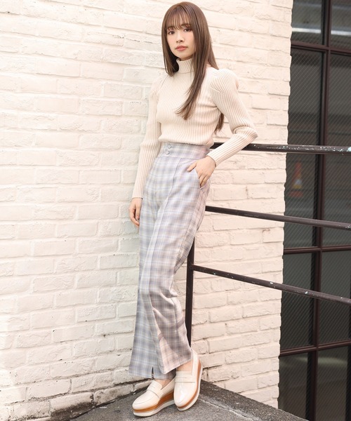 one after another NICE CLAUP（ワンアフターアナザーナイスクラップ）の「スラックスパンツ（スラックス・レディース・アイボリー/グレー系その他/ベージュ系その他/ミント・SMALL/MEDIUM）」の14枚目の写真