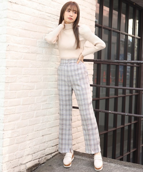 one after another NICE CLAUP（ワンアフターアナザーナイスクラップ）の「スラックスパンツ（スラックス・レディース・アイボリー/グレー系その他/ベージュ系その他/ミント・SMALL/MEDIUM）」の15枚目の写真